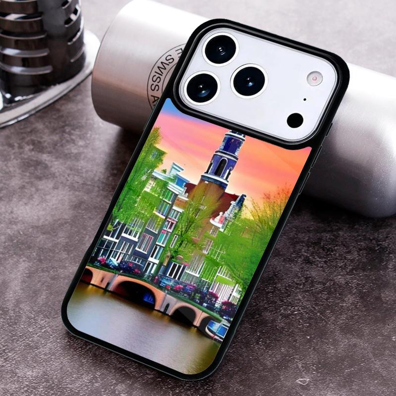 Amsterdam City Poster Phone Case For iPhone 17 16 15 14 13 12 11 Pro Max Plus 17Air Soft Silicone Cover