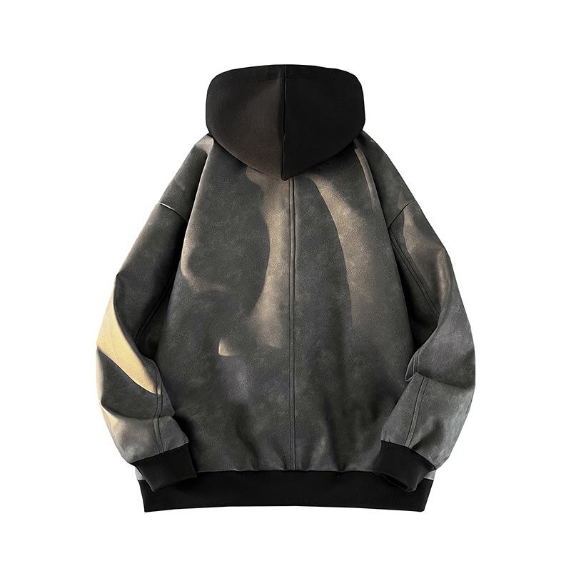 Printed embroidered LOGO youth fashion casual solid color jacket