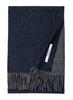 Indigo Gray Cashmere and Wool Plaid Check Wool Brand Indigo [cumaco] 23. Scarf, Pattern, Unisex, Large, Thick, Blend, Name, Gift, Blue, C-F0511B-9051
