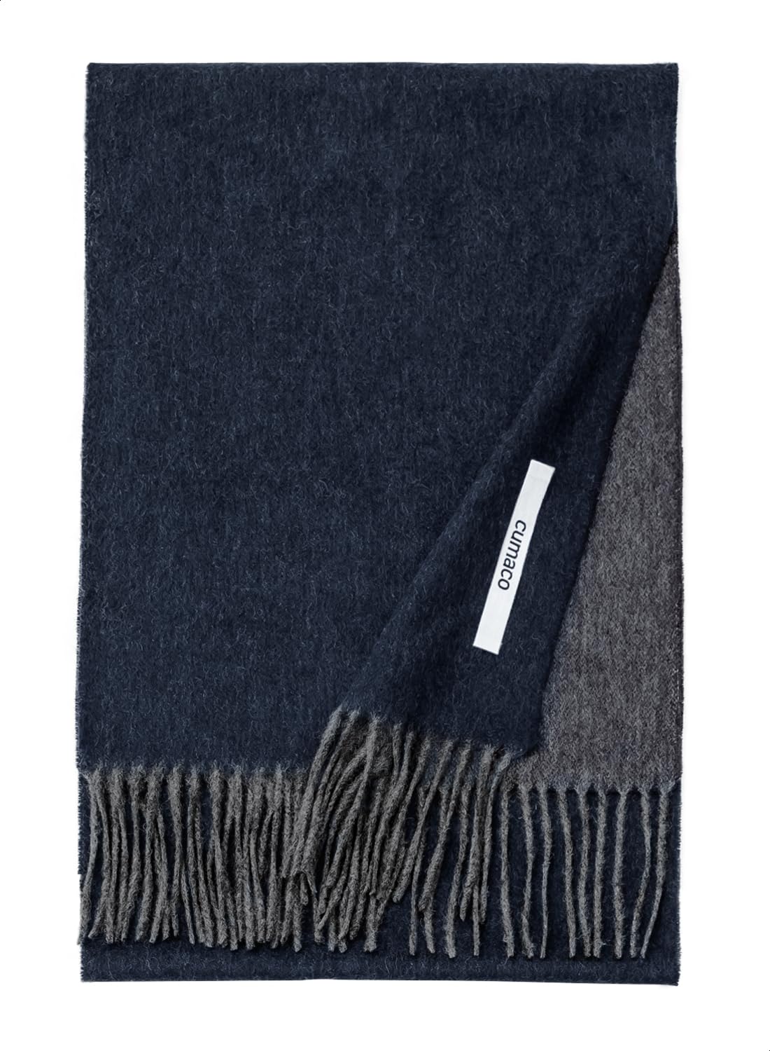 

Индиго-серый кашемир и шерсть клетка шерстяной бренд индиго [cumaco] 23. Шарф, Узор, Унисекс, Большой, Толстый, Смесовый, Имя, Подарок, Синий, C-F0511B-9051