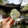 Humble and Lingering Garden Scenic Enamel Metal Magnet - Cultural Souvenir