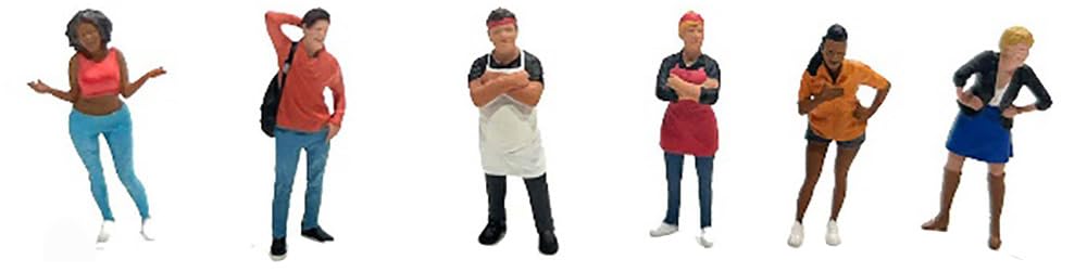 

Американские Диорамы Фигурки Масштабные Худи Набор из 6 шт. 1/64 (AD-64531MJ)