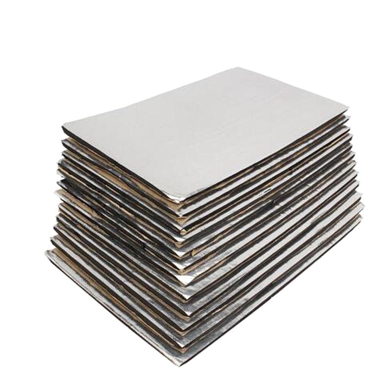 12Pcs 5mm Silver Car Soundproofing And Thermal Insulation Pads For Doors Roofs Firewalls Engine Bays