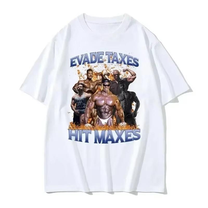 Funny Gym Aesthetic Short Sleeve Cotton Tee Shirt Men's Women T-shirt Graphic Streetwear Harajuku Autumn and Winter Innerwear