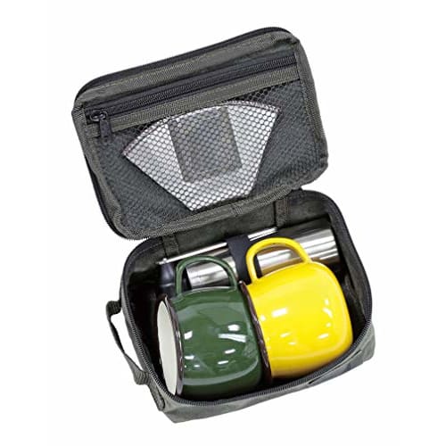 CAPTAIN STAG Mestin Case Square Aluminum Cooker Case Multi Case Storage Cooking Cotton Canvas Olive [Compatible Product Number: UH-4113/UH-4114] UL-20