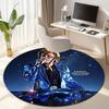 French legendary rock singer and actor Johnny Hallyday Round Carpet Soft Home Decoration Corridor Table and Chair Anti slip Outdoor Floor Mat rug H21