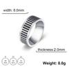 Stainless Steel Ring for Men Women 8MM Wide Geometric Casual Finger Rings Jewelry Wedding Gift for Lover