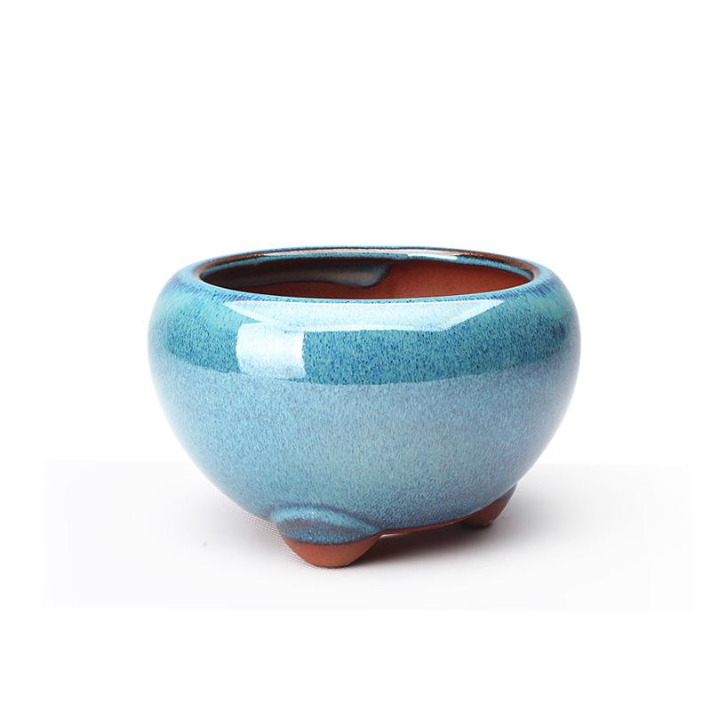 

Creative Chinese Style Bonsai Pots Flowerpot Ventilate Ceramic Craft Plant Pot Planter for Home Office Ceramic Crafts for Garden