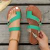 Women Sandals Outside Casual Beach Women Shoes Summer New Flats Flip Flop Sandals Walking Clip Toe Roman Buckle Ladies Slides