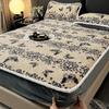Home Carved Milk Velvet Fitted Sheet Single Piece Winter Plus Velvet Mattress Protector Cover Full Cover Bed