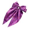 Decorative Halloween Hair Clip Silky Satin Bows for Women, Big Ribbon Bow Clips Girls, Hairstyle Accessory Oversized Long Tail Barrettes, Cute