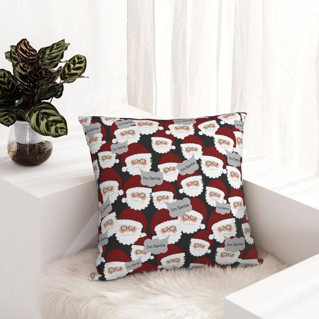 Christmas Merry Gift Pillowcase Printing Polyester Cushion Cover Decoration Throw Pillow Case Cover Home Square 45*45Cm