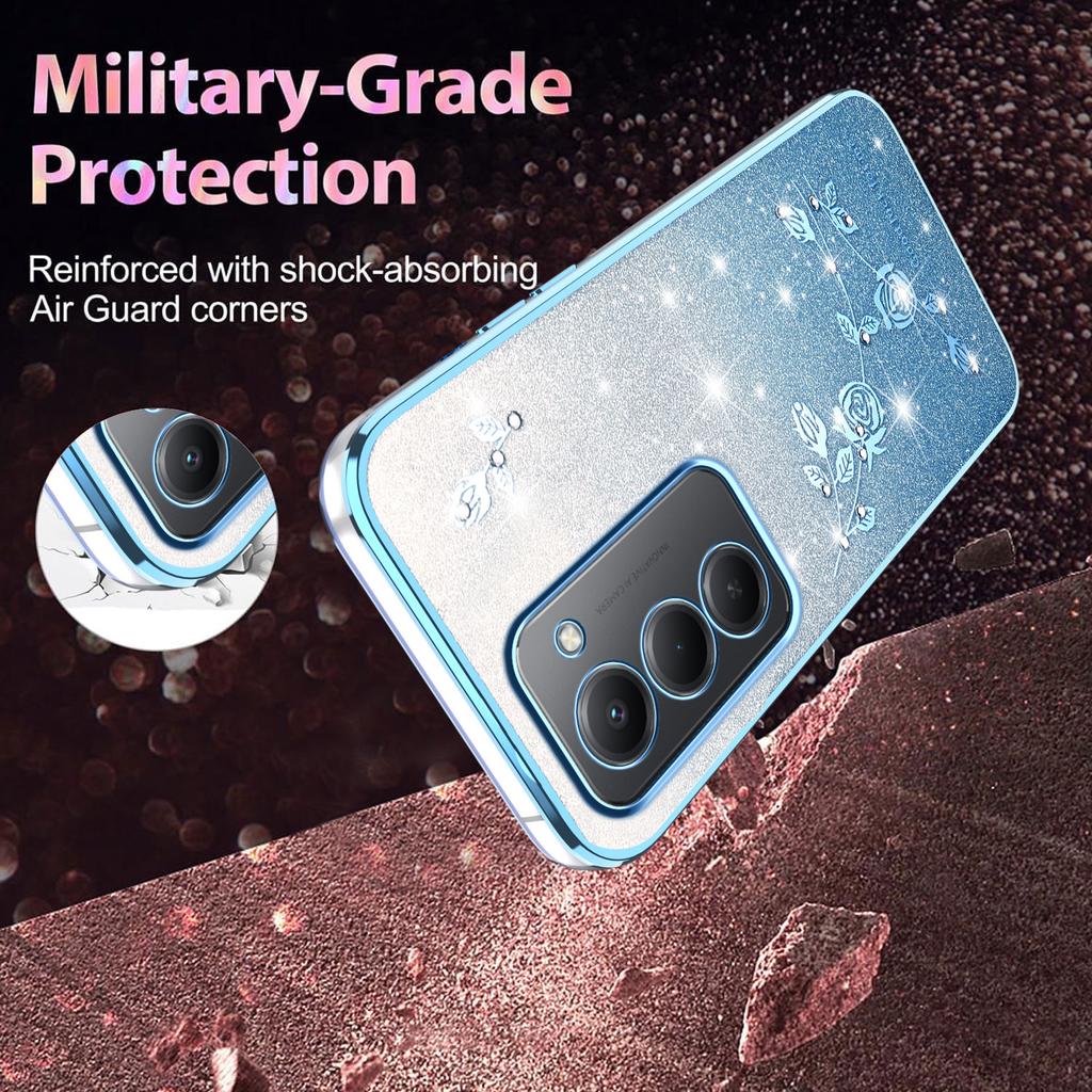 Dla Xiaomi Redmi 15 4G (169mm) Etui Kwiatowe TPU Elastyczne Gradientowe Etui na Telefon