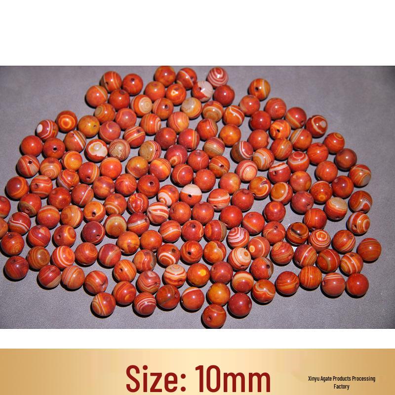 Striped Agate Beads: Red, Round, Various Styles for DIY Jewelry – Bracelets, Necklaces, Earrings, Pendants