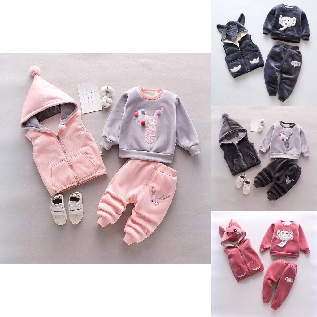 Morbido e Accogliente Set di Abbigliamento Invernale per Bambini Piccoli e Toddler Età 1-3 Anni