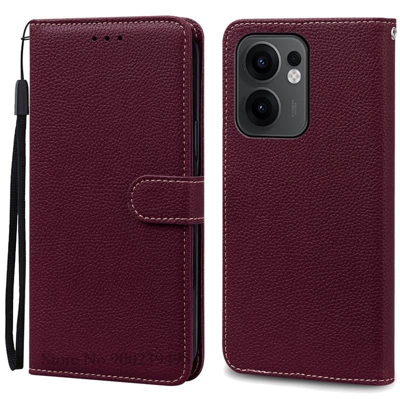 Reno 13F Case For Oppo Reno 13F Case Leather Flip Wallet Cover For Oppo Reno 13F 5G Case Soft Book Cover Coque Fundas Shell