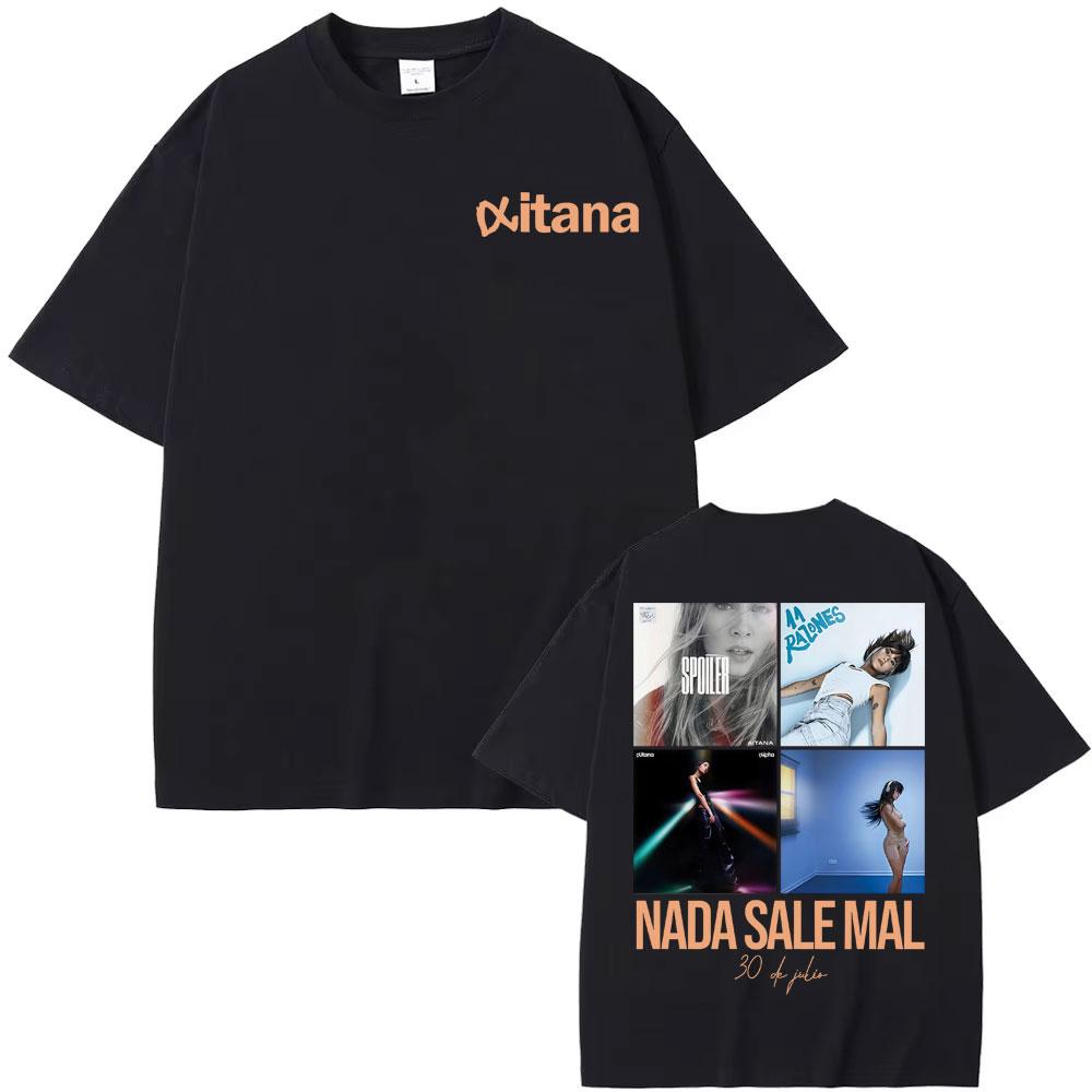 2026 Singer Aitana Cuarto Azul Tour Camisetas Gráficas Unisex Moda Femenina Estética Camiseta de Manga Corta Algodón Camiseta Casual