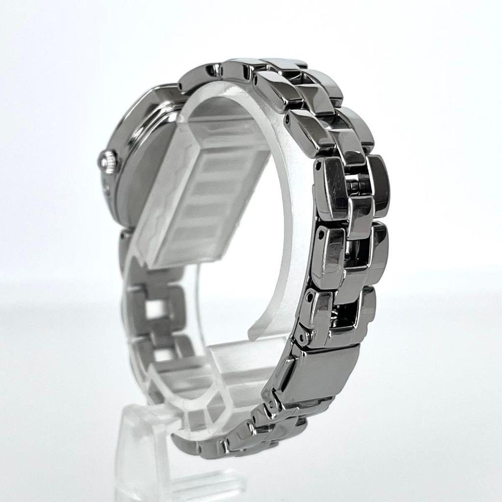 Used [In operation] Polished Seiko SEIKO ladies watch radio solar good condition silver white dial s2408