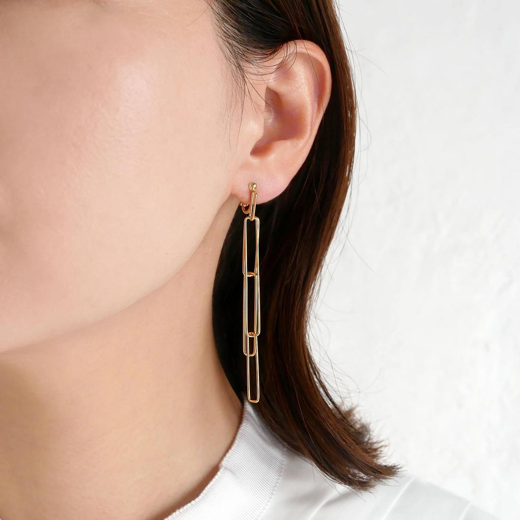 Kuma brick earrings KM8E0079 SI [Official] [Vendome Aoyama] [Kengo + MA,YU] [Kengo Kuma]