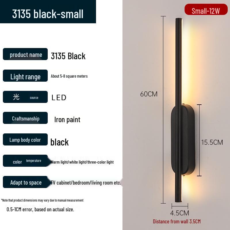 Modern Minimalist LED Anti-Glare Wall Light: Creative Indoor Lamp for Bedroom, Living Room, or Restaurant