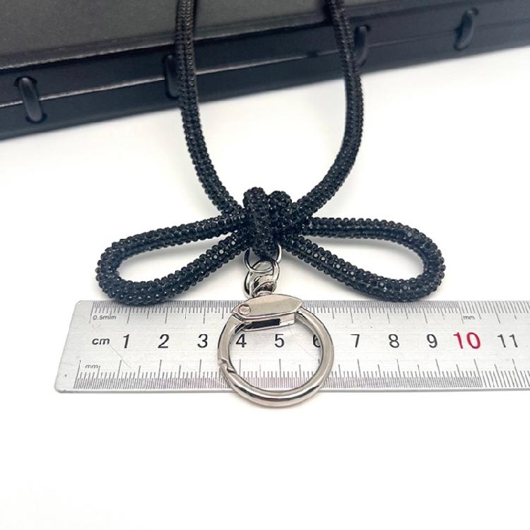 Fashion Forward Rhinestones Bowknot Key Chain Trendy Rhinestones Bowknot Key Chain Charm Stylish Keyrings Pendant