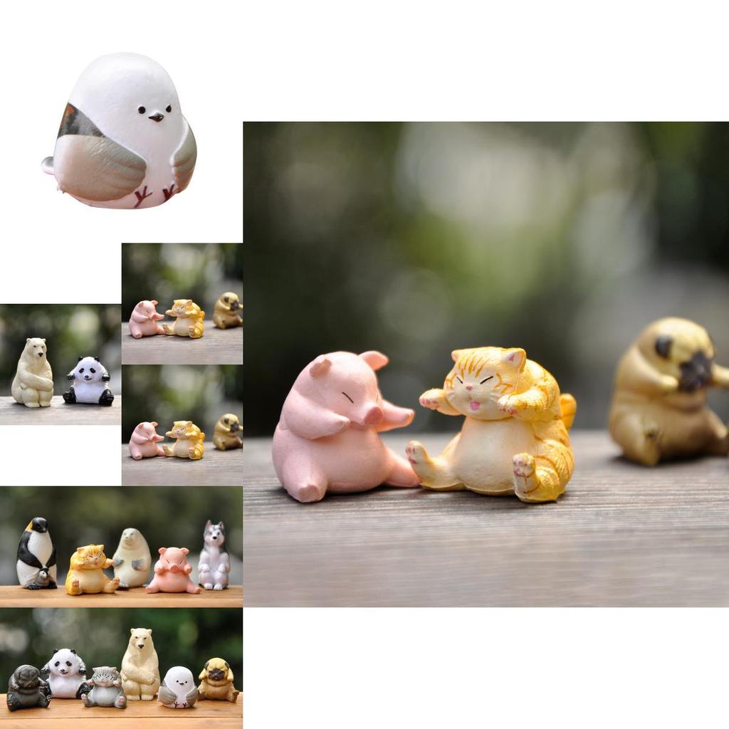 Cute Animal Pvc Miniature Figurines Blind Box With Arctic Bear Penguin Seal Cat For Desk Decor
