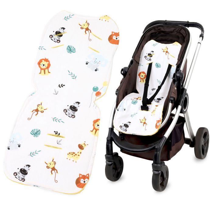 Parasole Passeggino Universale Coussin De Poussette Totsy Baby - Ensemble Universel Respirant (75x35 Cm) - Motif Safari Moutarde Pedana Passeggino Universale
