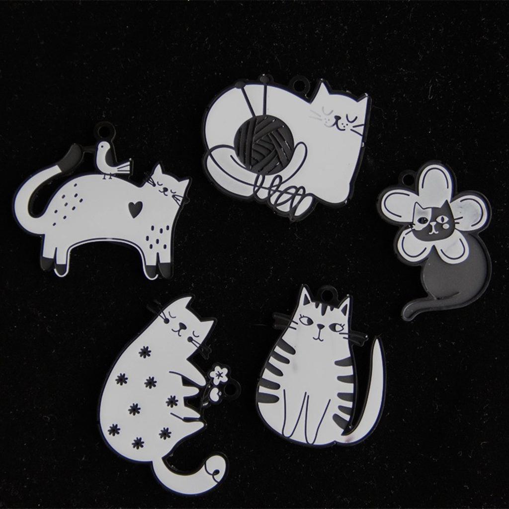 Creative Silicone Casting Molds Cats Shape Necklace Molds Suitable for Making Animal Necklace and Earrings Pendant