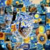 10/30/50pcs Transparent Van Gogh Sunflower Cartoon Stickers Aesthetic Artsy Graffiti Stationery Diary Laptop