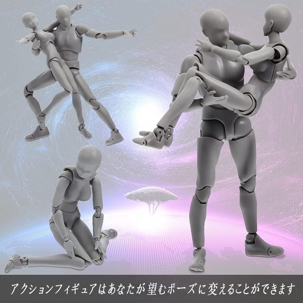 Drawing Model Figuarts Body-chan Male and Female Drawing Mannequin Figure Model Doll Body Manga Model Drawing with Stand Doll Type Body
