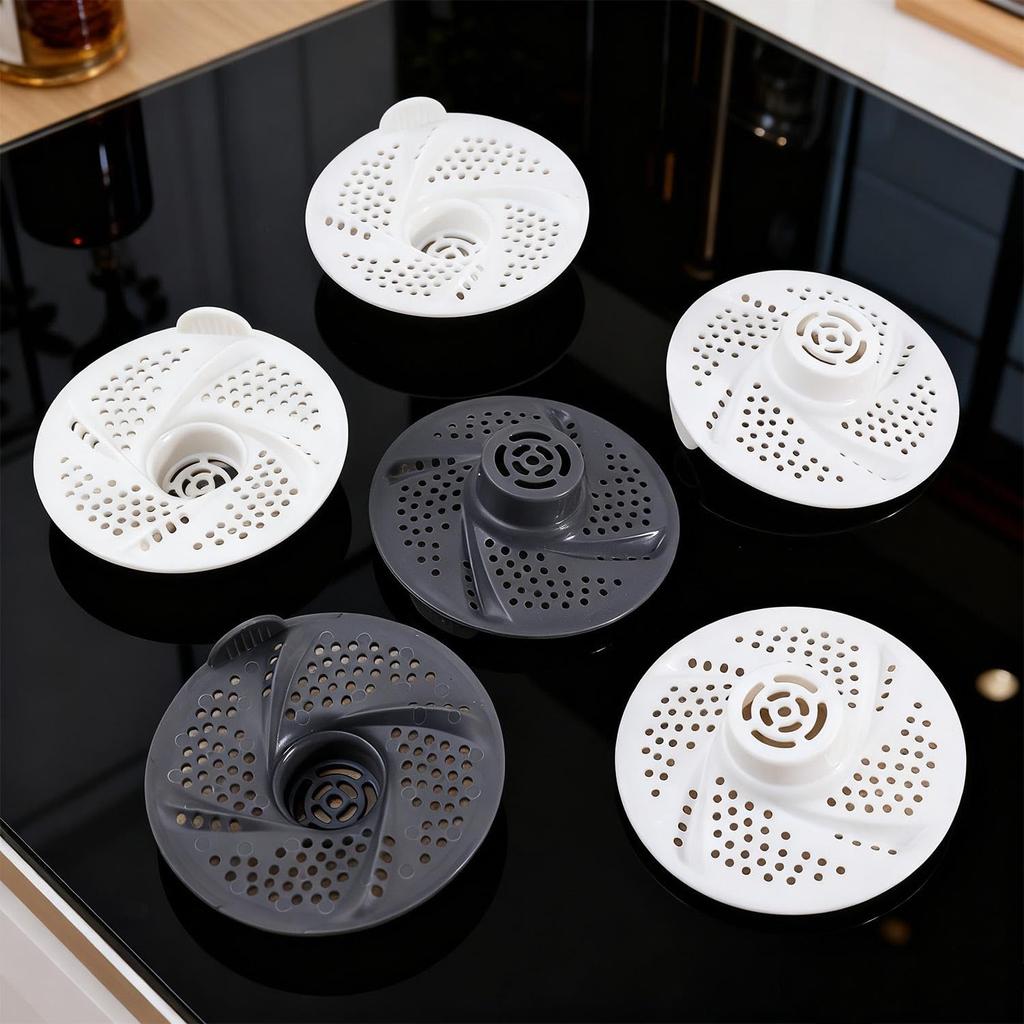 Anti-Clogging Drain Cover Rotating Mesh Sink Strainer Hair Catcher With Drain Holes Kitchen Bathroom Shower Drain Filter Cover