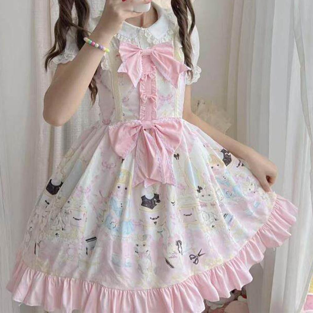 Meow Meow Paradies Meow Stern Soße Original Design Lolita Niedlich Jsk Latzkleid Damen