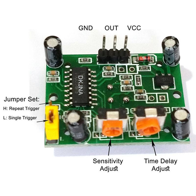 2/4PCS HC-SR501 PIR Motion Sensor Module 5V-20V Infrared Detector for Arduino Raspberry Pi Smart Home Security DIY Automation Light Control Switch
