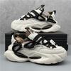 Fashion New 2025 Fashion Designer Men's Lace Up Mixed Patchwork Thick Soled Causal Shoes Flats Male Walking Sneakers Zapatos Hombre