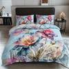 Watercolor Flower 3D High Definition Digital Printing Duvet Cover Set Soft and Comfortable Bedding