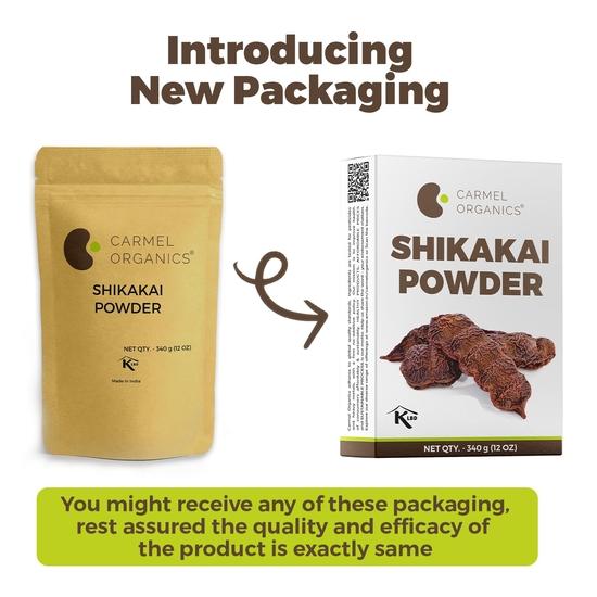 CARMEL ORGANICS Pó de Shikakai 340g - Limpador e Condicionador Natural para Cabelo - Promove Couro Cabeludo Saudável e Cuidados com o Cabelo, Sem Conservantes Adicionados