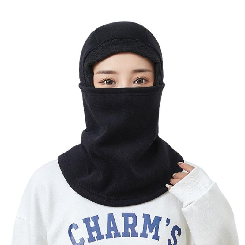 New Autumn and Winter Cold-proof Mask Outdoor Riding Ear Protection Face Protection Scarf Integrated Hat Plus Velvet Thickened Warm Windproof Hat