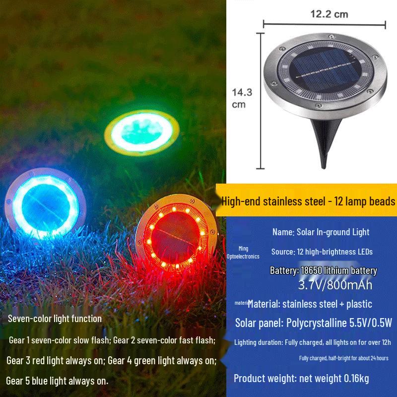 Solar Gartenleuchte für Außen: Einfache, wasserdichte, stimmungsaufhellende Rasenleuchte mit Lichtsteuerung für dekorative Landschaftsgestaltung.