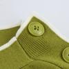 2025 Spring Women's Round Neck Knitwear with Button-Decorated Shoulder and Long Sleeves
