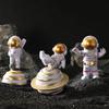 3 pcs Astronaut Figure Statue Figurine Spaceman Sculpture Educational Toy Desktop Home Decoration Astronaut Model For Kids Gift