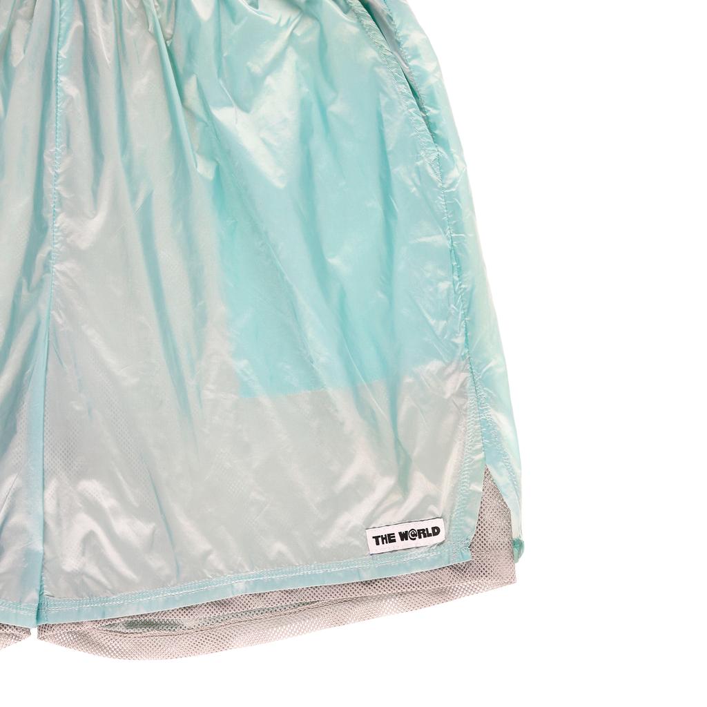 THEWARLD Opaque Mesh Layered Short Pants Mint
