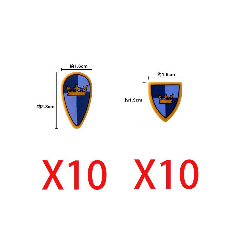 MOC Medieval Building Blocks Viking Crusader Shield Armor Vest Figure Soldier Weapons Accessories Lion Eagle Brick Toy Gift R059