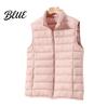 Gilet Piumino Casual Moda Capospalla Leggero Trapuntato Vestibilità Slim per Donna Giacca Senza Maniche Zip