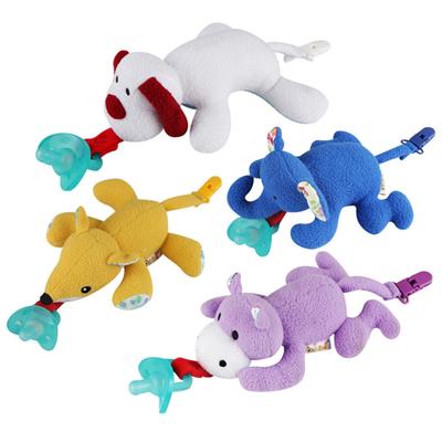 Animals Baby Nipple Toys Pacifier Lovely Stuffed Clips Feeding Holder Plush Hang