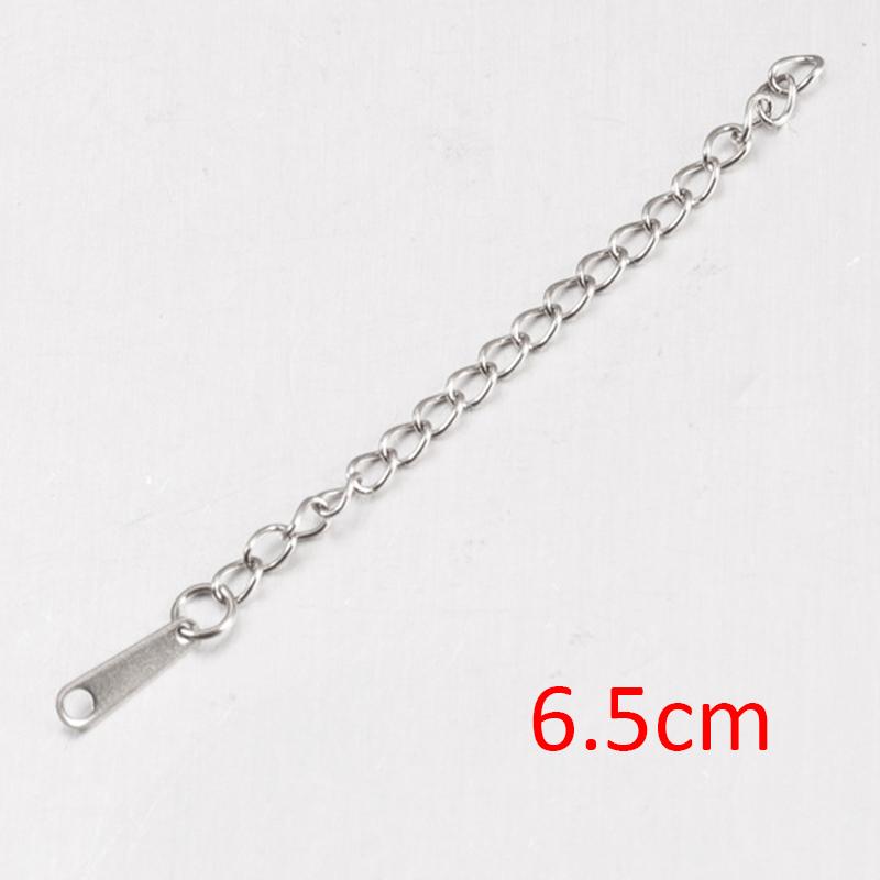 10-20pcs Stainless Steel Extended Extension Tail Chain Lobster Clasps Connector for Bracelet Necklace DIY Jewelry Making Finding
