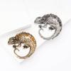 Vintage Rhinestone Lizard Brooches for Women Enamel Vintage Animal Pins Banquet Party Backpack Gifts Jewelry Accessories