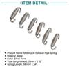 ACROPIX Motorcycle Exhaust Pipe Muffler Swivel Spring Silver Tone 6pcs