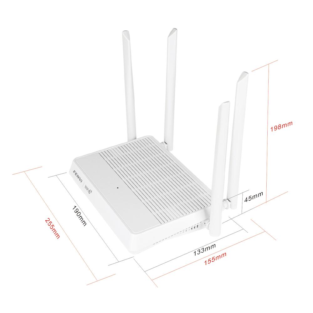 WiFi 6 AX3000 Dual - Band Gigabit Wi - Fi 6 Router (FV - AX3000WR) - European - Standard, 4*Gigabit Ports, 5G, Mesh, for Home Use