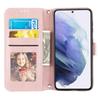 For Samsung Galaxy S25 Case Wallet Skin-Touch Leather Imprinted Phone Cover
