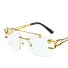Sunglasses Men Fashion Rimless Sun Glasses Shades Lens Ladies Frameless Eyeglasses